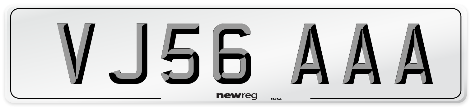 VJ56 AAA Number Plate from New Reg